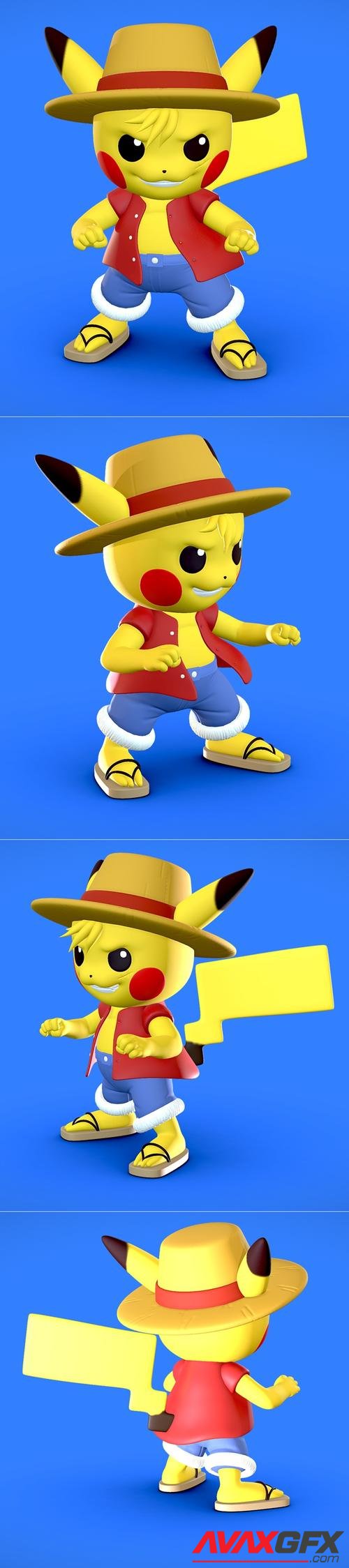 Luffy Pikachu – 3D Print