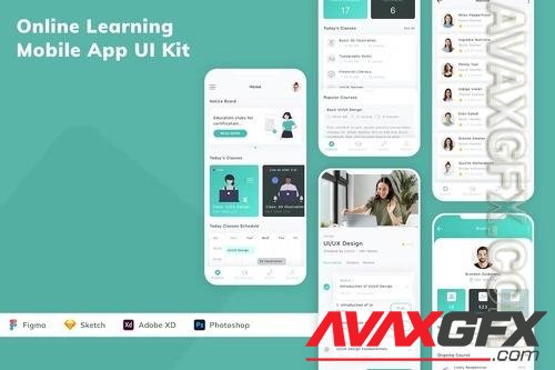 Online Learning Mobile App UI Kit XTG24HE