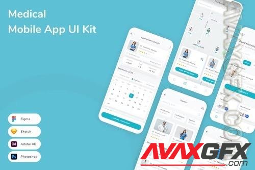 Medical Mobile App UI Kit 92CSJZV