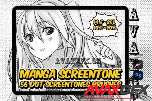 Manga Screentone Halftones Brushes - 7319237