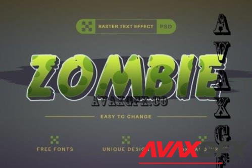 Zombie - Editable Text Effect - 7557665