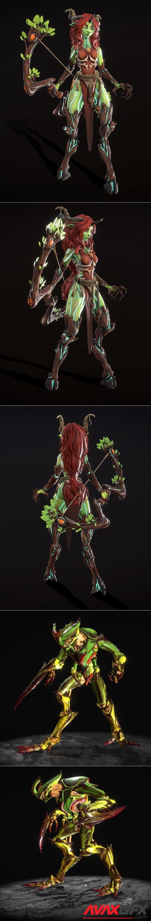 Mielikki The Forest Spirit and Coleoptera Pugnator – 3D Print