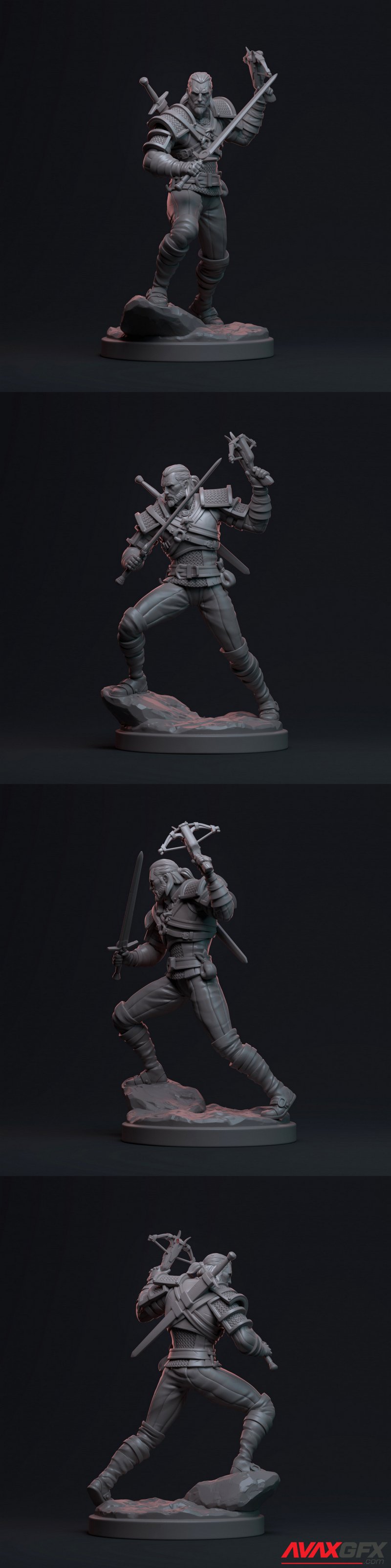 Geralt of Rivia the Witcher - 3D Print Model