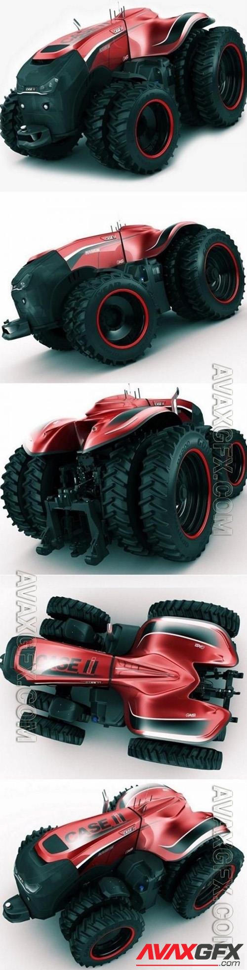 Case IH Autonomous Concept Tractor 3D Model