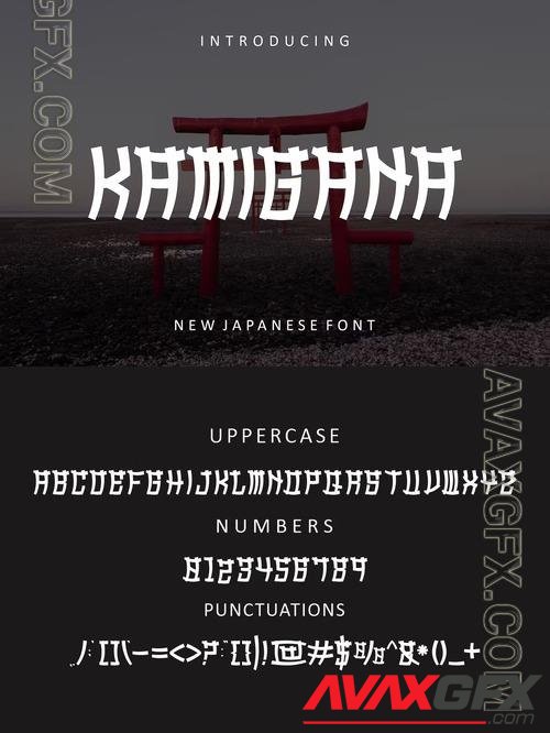 Kamigana font 9WVN2EG