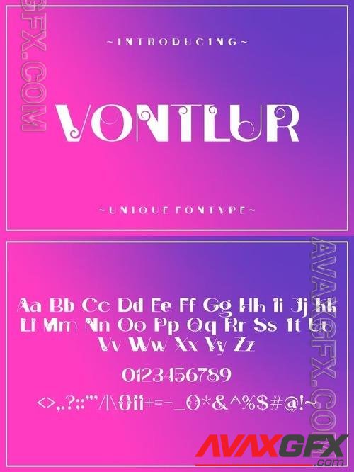 Vontlur Font X4AKKL2