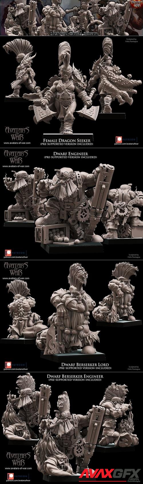 Avatars of War - Legendary Heroes – 3D Print