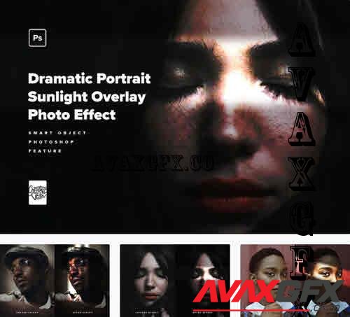 Dramatic Portrait Sunlight Overlay Photo Effect