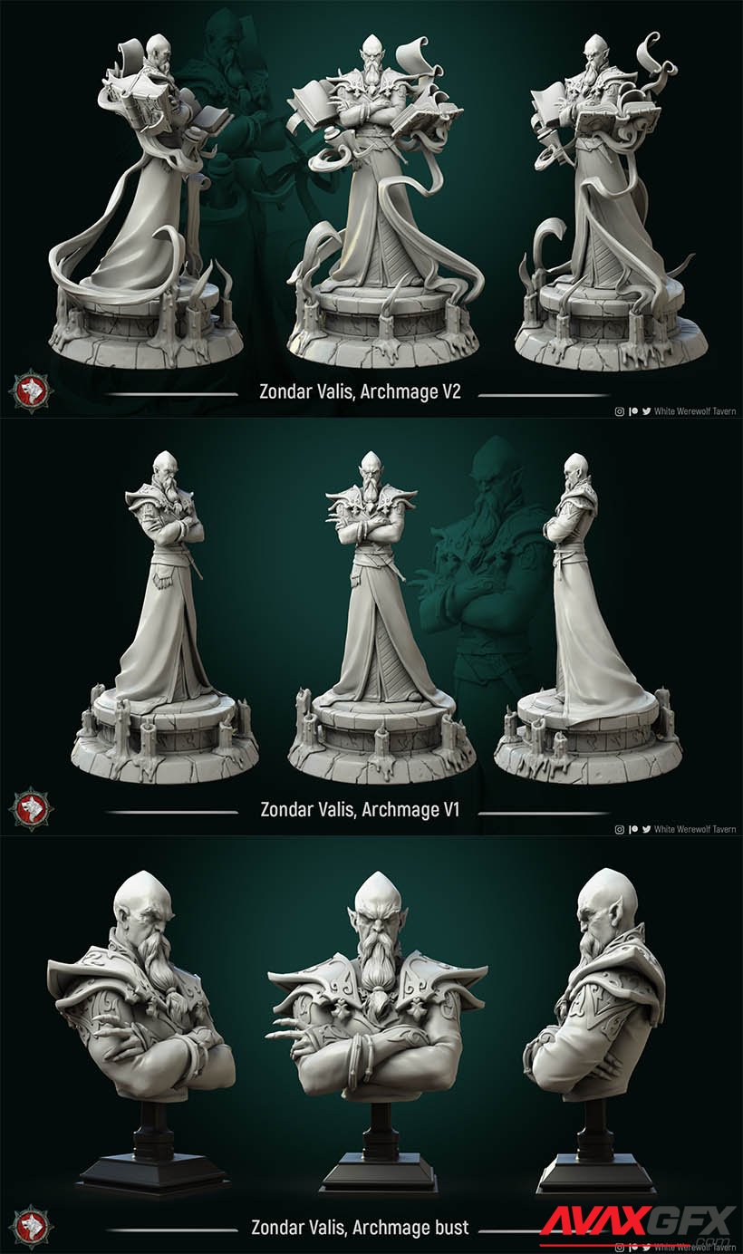 White Wherewolf Tavern Archmage 3D Print