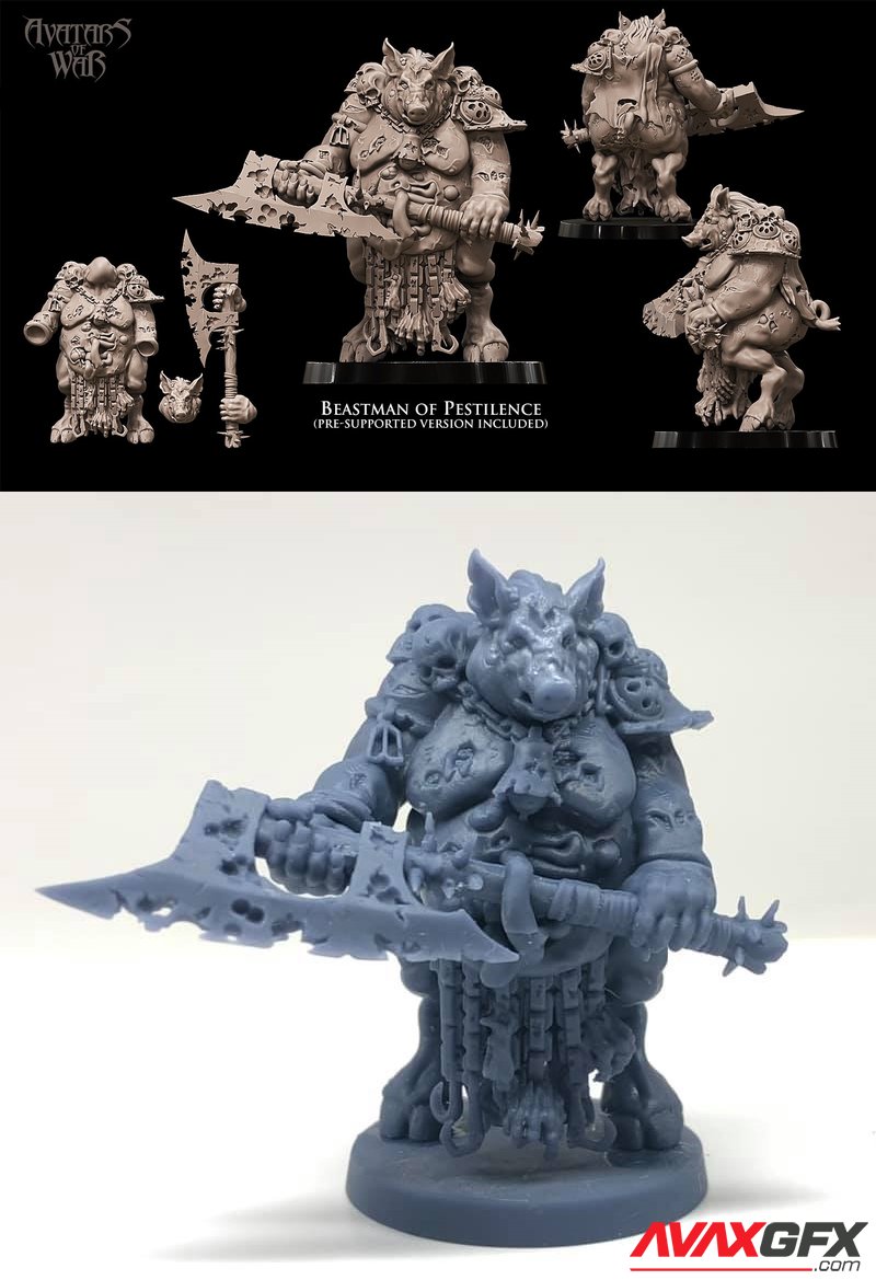 Beastman Lord of Pestilence - 3D Print Model