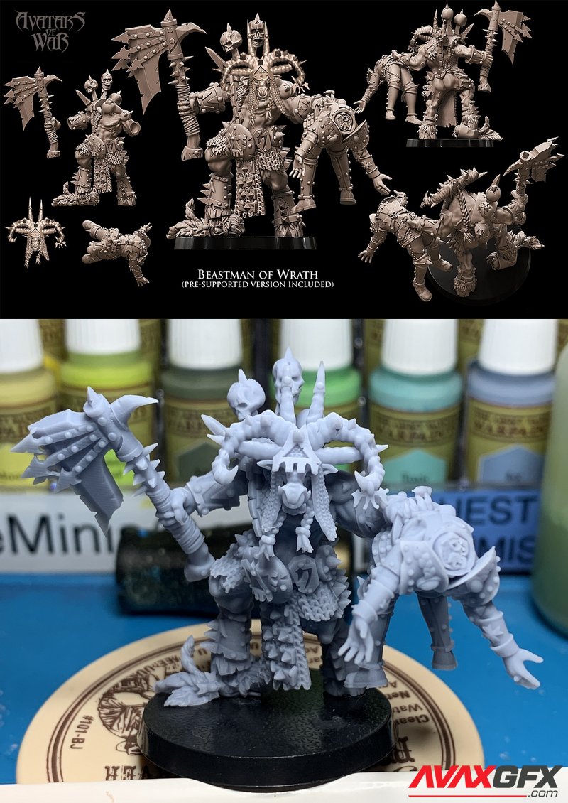 Beastman Lord of Wrath - 3D Print Model