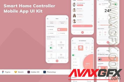 Smart Home Controller Mobile App UI Kit DK69NVZ