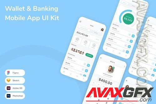 Wallet & Banking Mobile App UI Kit PV7ZQD6