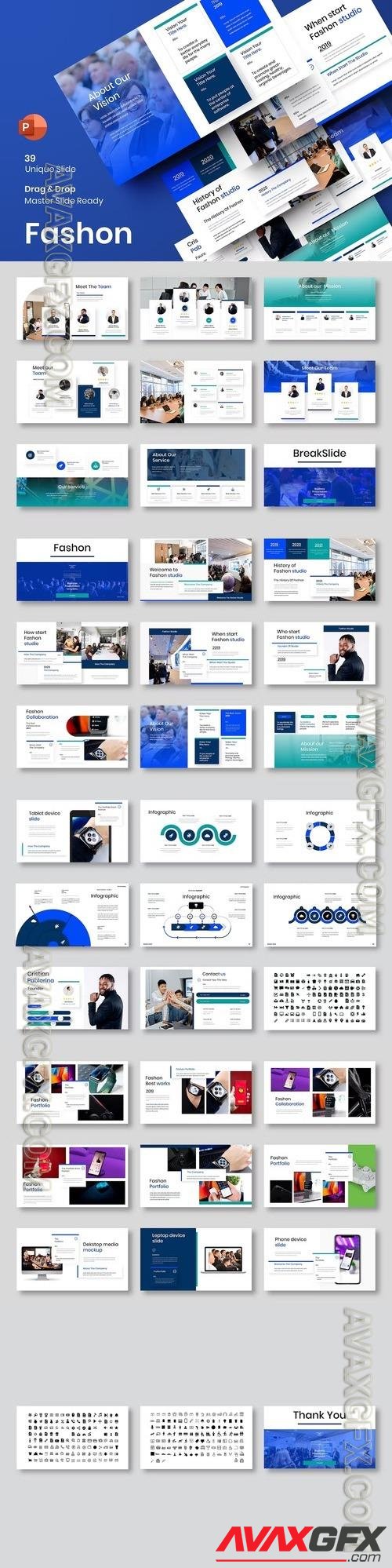 Fashon – Business Powerpoint, Keynote and Google Slides Template 