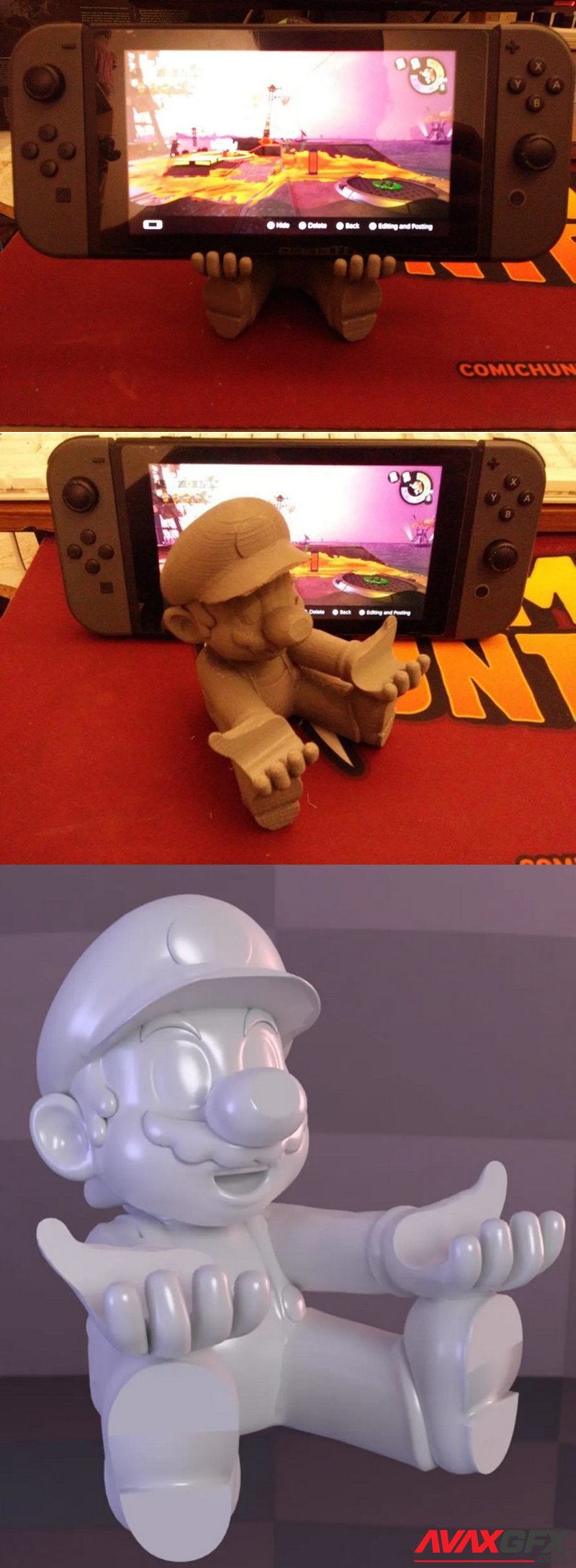 Nintendo Switch Charge and Play Stand - Super Mario - 3D Print Model