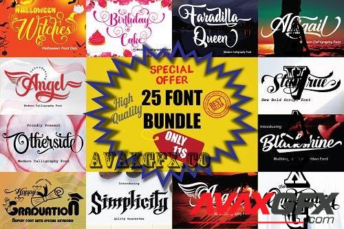 25 High Quality Font Bundle