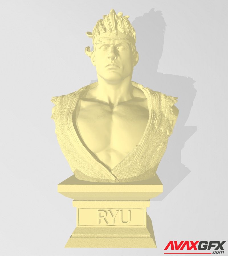 Street Fighter - Ryu Bust - 3D Print Model