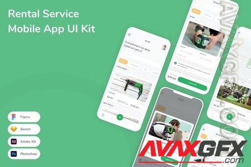 Rental Service Mobile App UI Kit 63Y3P9G