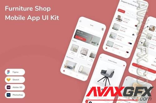 Furniture Shop Mobile App UI Kit Y96RA7H