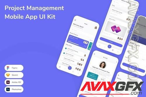 Project Management Mobile App UI Kit 9Z43BXK