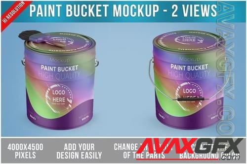 Paint Bucket Mockup PSD 4W6DZBQ