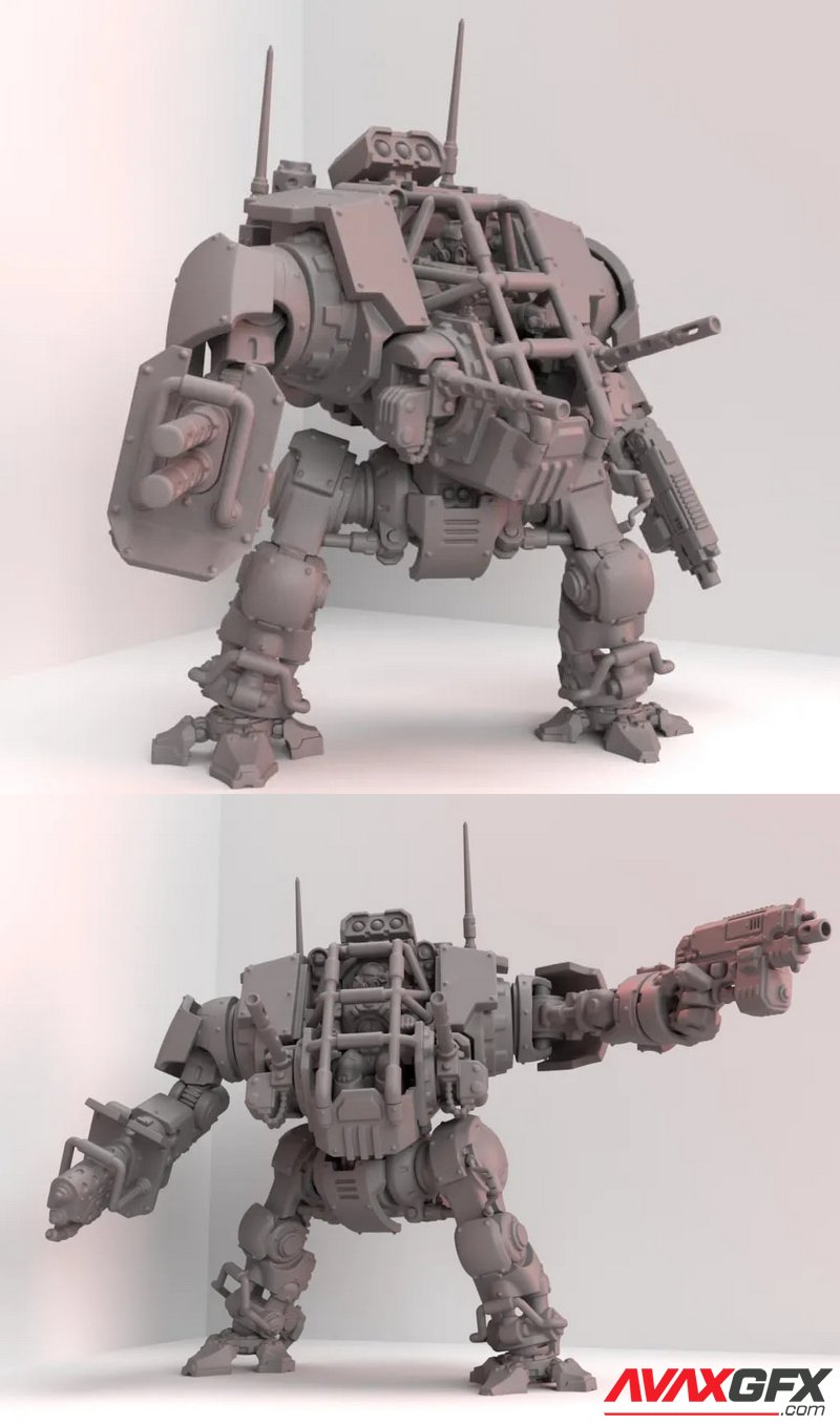 Space Marine Primaris Invictor Tactical Warsuit - 3D Print Model