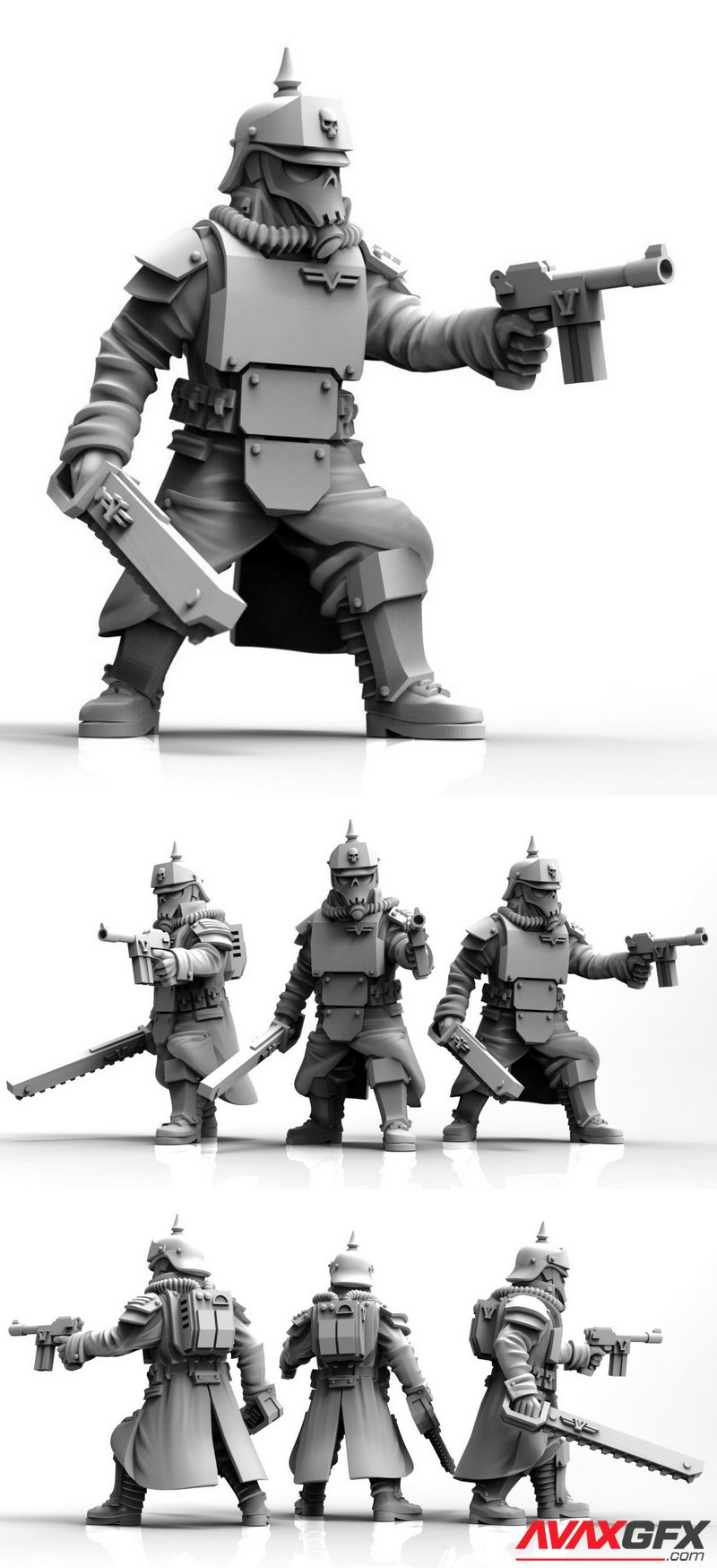 Valour Korps - Shock Sergeant Heinrich - 3D Print Model