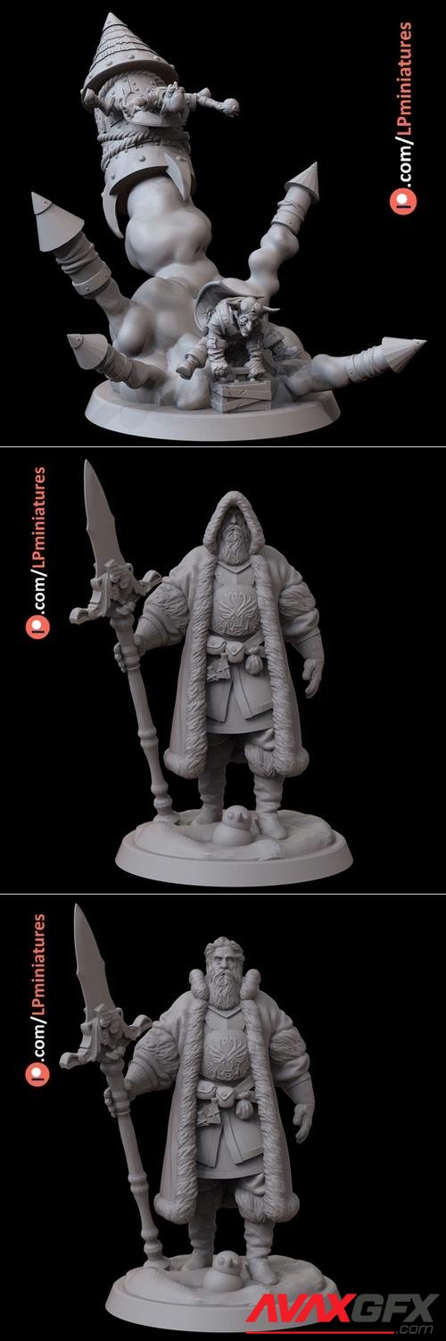 Goblin Miniature Statue and Half Giant Santa – 3D Print
