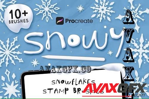 Snowy Procreate Stamp Brushes