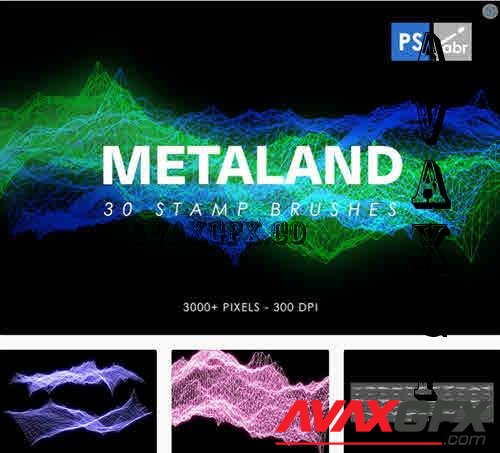 30 Metalandscape Photoshop Stamp Brushes