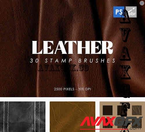 30 Leather Photoshop Stamp Brushes