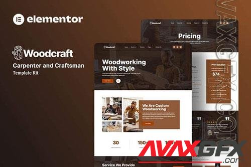 ThemeForest - Woodcraft - Carpenter & Craftsman Elementor Template Kit - 39944532