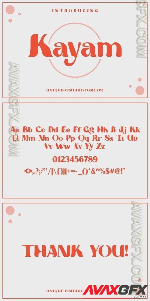 Kayam Font WGD74ZH