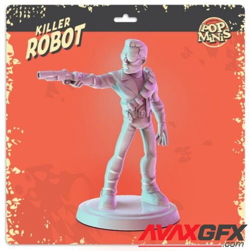 Pop Minis - Killer Robot - 3D Print Model