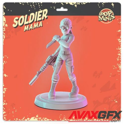 Pop Minis - Soldier Mama - 3D Print Model