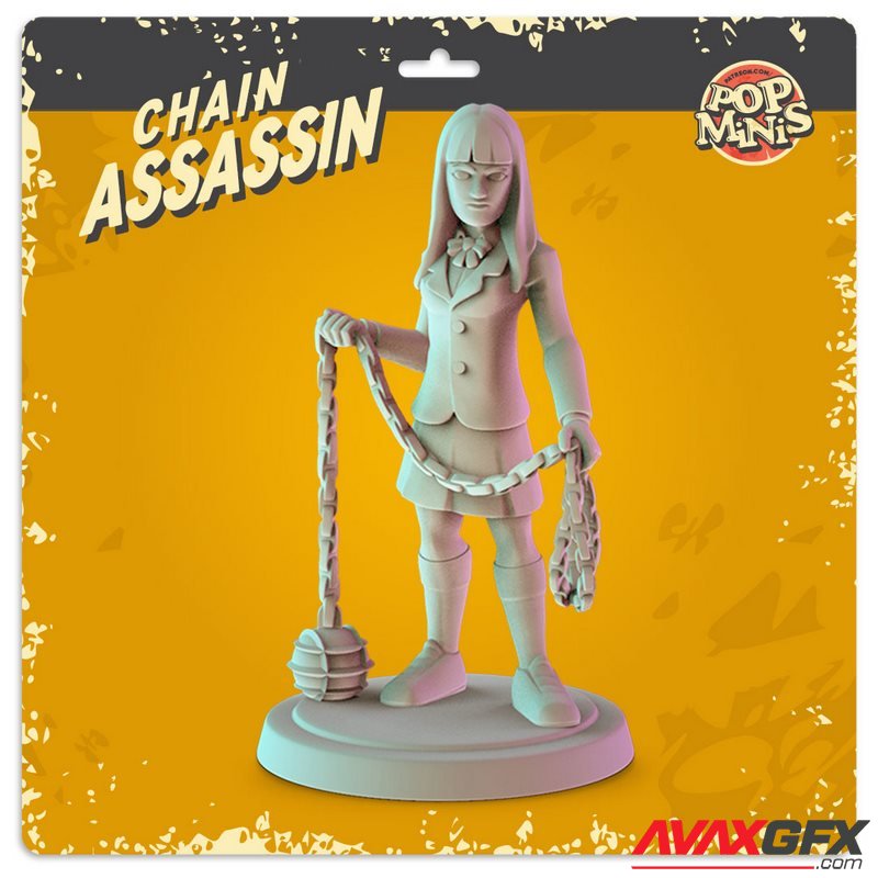 Pop Minis - Chain Assassin - 3D Print Model