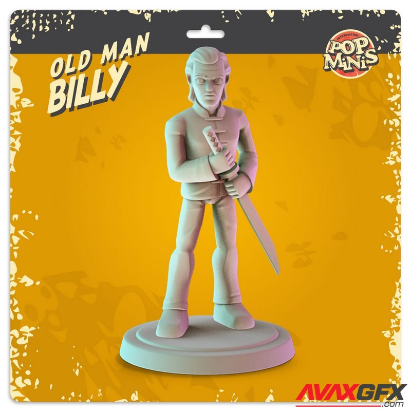 Pop Minis - Old Man Billy - 3D Print Model