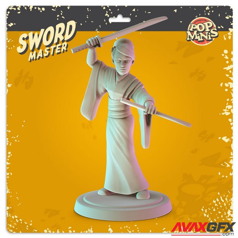 Pop Minis - Sword Master - 3D Print Model