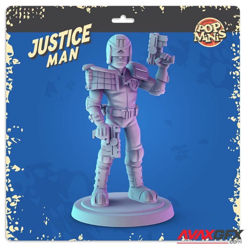 Pop Minis - Justice Man - 3D Print Model