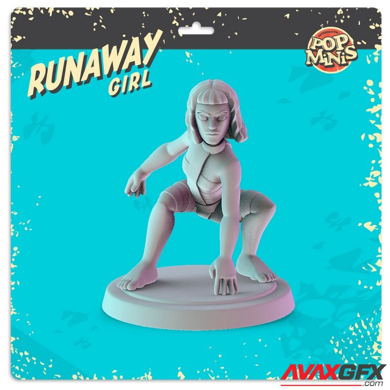 Pop Minis - Runaway Girl - 3D Print Model