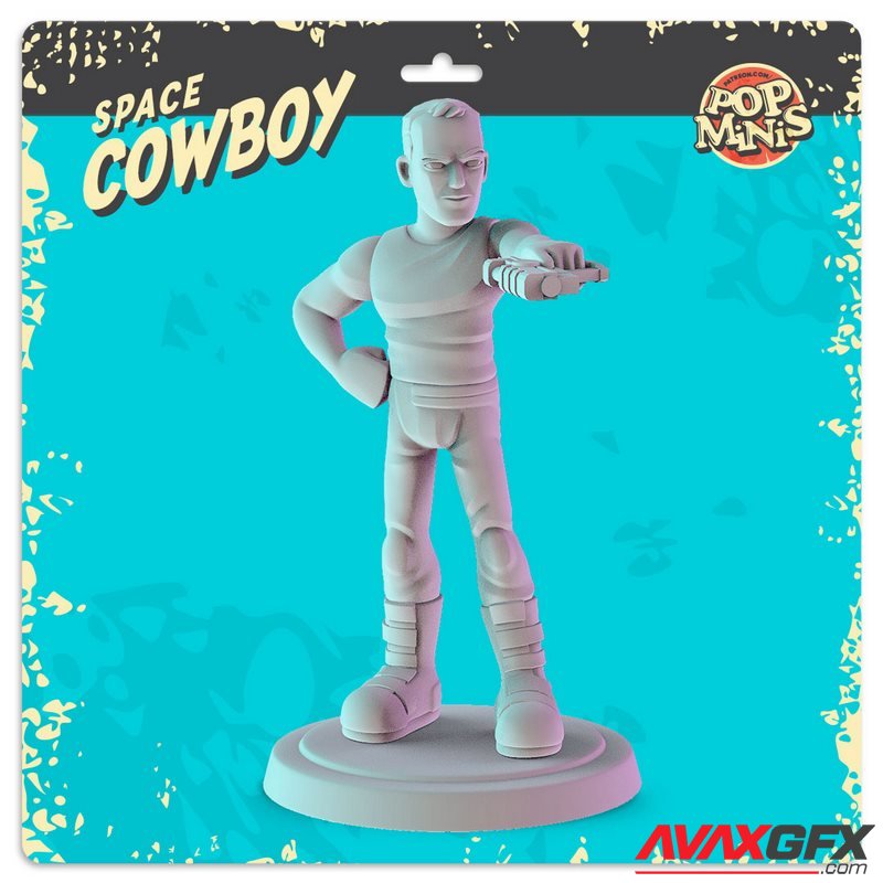 Pop Minis - Space Cowboy - 3D Print Model