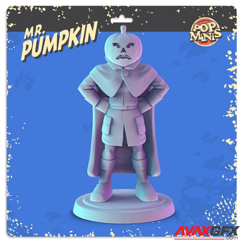 Pop Minis - Mr. Pumpkin - 3D Print Model