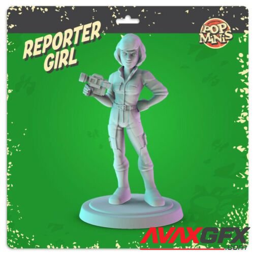 Pop Minis - Reporter Girl - 3D Print Model