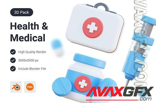 Health & Doctor Medicine 3D Illustration