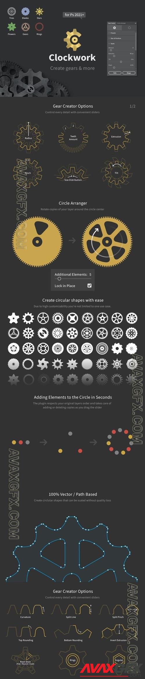 Clockwork - Create Gears & More in Photoshop 