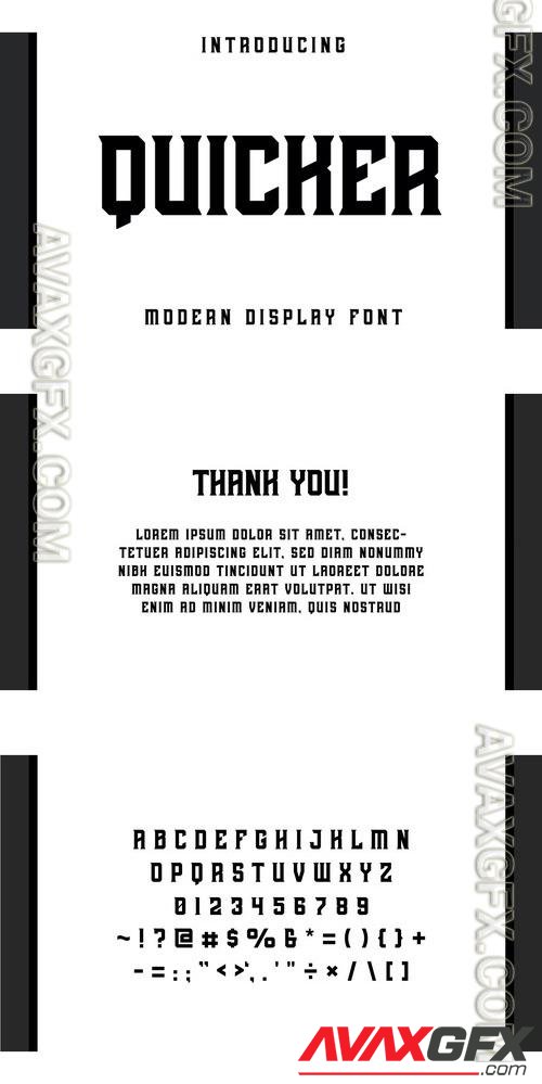 Quicker - Modern display font CD2V7NH