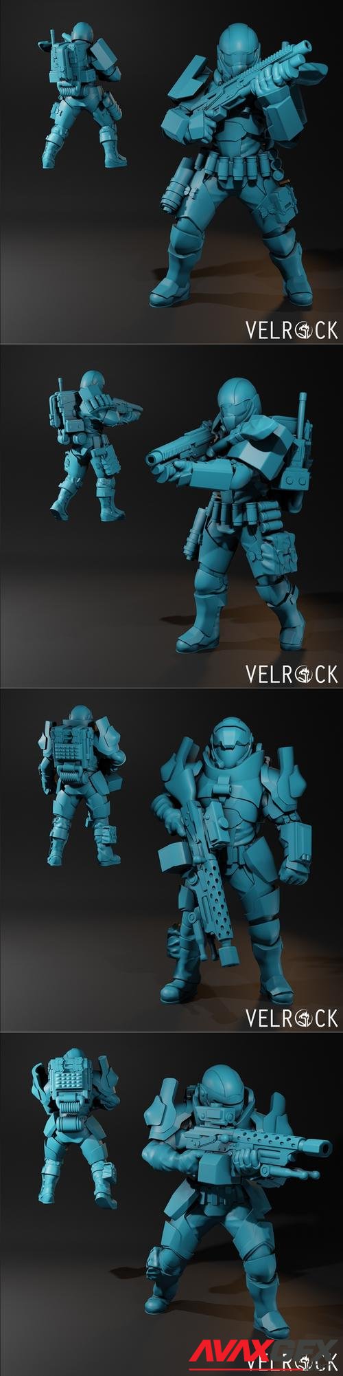 Velrock Art - Tempest Guardsman Heavy and CQC – 3D Print