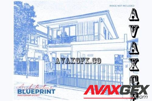 Architecture Sketch Blueprint Photo Effect