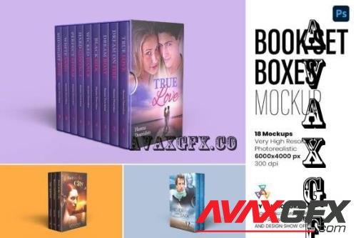 Book Set Boxes Mockup - 18 views - 7408907