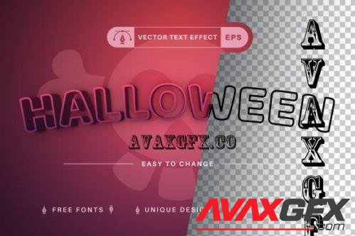 Halloween Stroke - Editable Text - 10236045